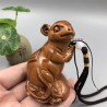 沉水老撾黃花梨木雕手把件文玩核桃手串十二生肖擺件