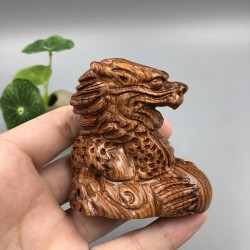 沉水老撾黃花梨木雕手把件文玩核桃手串十二生肖擺件