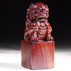 血檀紫檀獅子印章