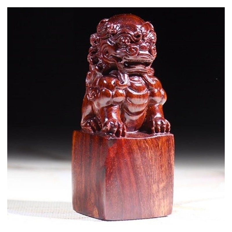 血檀紫檀獅子印章