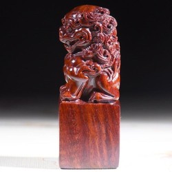 血檀紫檀獅子印章