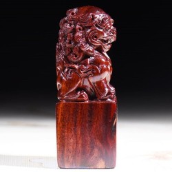 血檀紫檀獅子印章